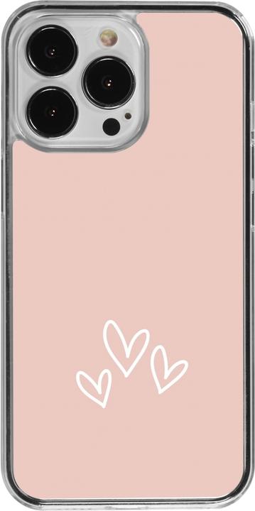 Produktbild PhoneLook Hülle transparent Valentine 2023 three minimalist hearts (Apple iPhone 13 Pro)