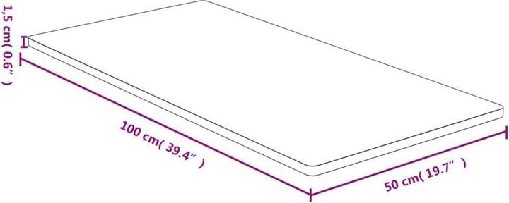 Immagine prodotto VidaXL Douglas (50 x 1,5 x 100 cm)