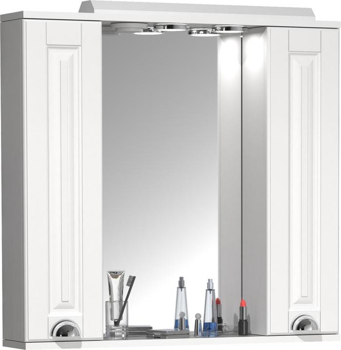 Actual product image VCM Bathroom Mirror Wall Mirror 75 cm Hanging Mirror Cabinet Bathroom Country House Revolving Door (60 x 14 cm)