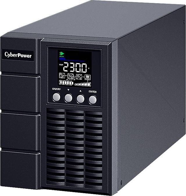 Actual product image Cyberpower OLS1000EA-DE Double conversion UPS 1000VA/900W LCD SNMP Slot german software VMWARE ready (1000 VA, 900 W, Online double converter UPS)