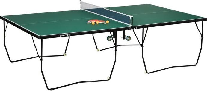 Produktbild Homcom Klappbarer Tischtennistisch mit Rädern inkl. Schläger und Bälle