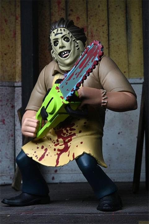 Produktbild Neca Texas Chainsaw Massacre Toony Terrors Actionfigur 50th Anniversary Leatherface (Bloody) 15 cm