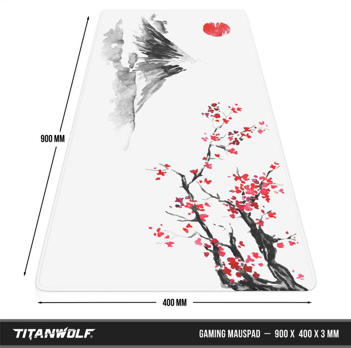 Image du produit Titanwolf Tapis de souris gaming, 900 x 400mm XXL Speed Gaming Mouse Mat, Mousepad Extra Large Surface, Ink (XXL)