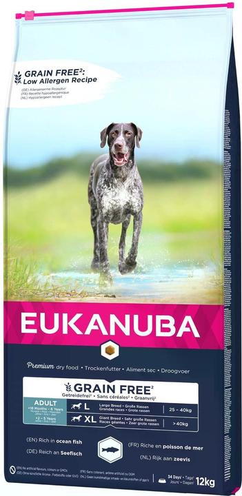 Image du produit Eukanuba Grain Free Adult L/XL avec saumon (Adulte, 1 pcs, 12000 g)