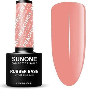 Sunone Uv/Led Gel Polish Color Rubber Base Hybrid Nail Polish Peach 01 5Ml (Peach)