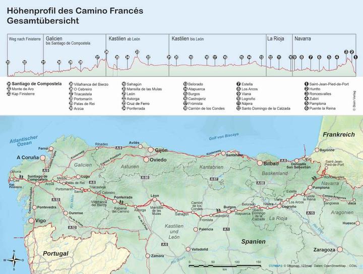 Produktbild Spanien: Jakobsweg Camino Francés (Deutsch, Raimund Joos, 2024)