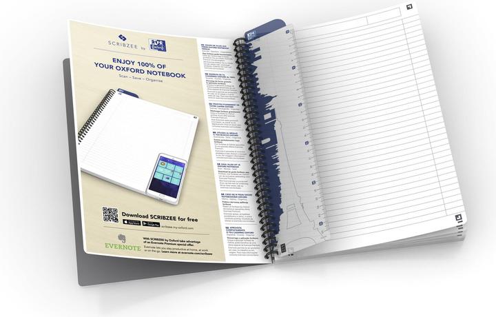 Image du produit Oxford Livre à spirale Smart Black (A5, Blanc, Couverture souple)