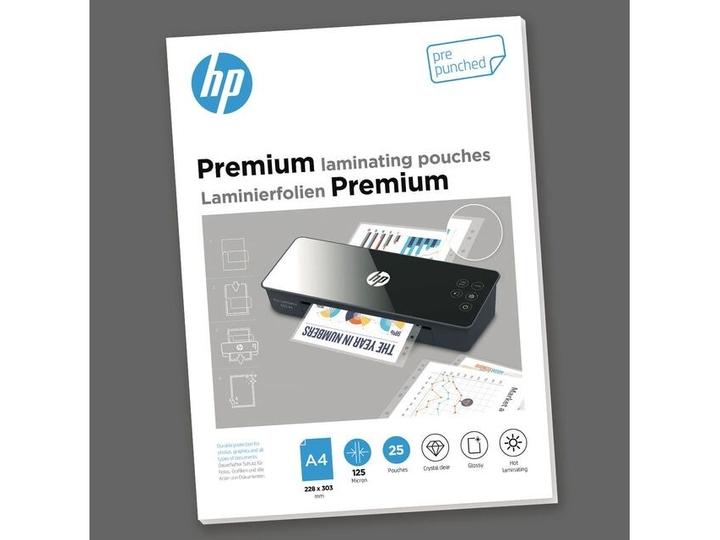 Image du produit HP Film de plastification Premium A4, 125 µm, 25 pièces, brillant (A4, 25 pièce(s), 125 µm)