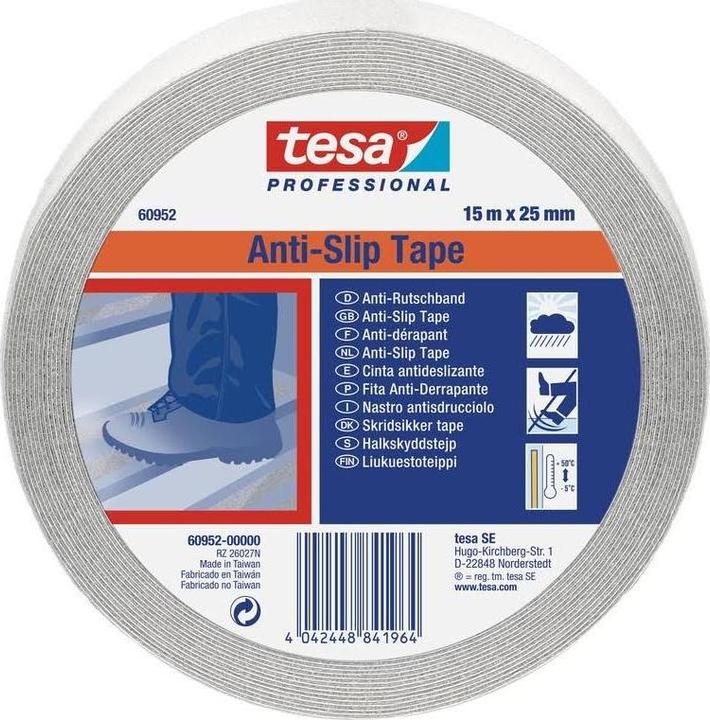 Actual product image tesa Anti-Rutsch Klebenband,15 x 25mm,schwarz (25 mm)