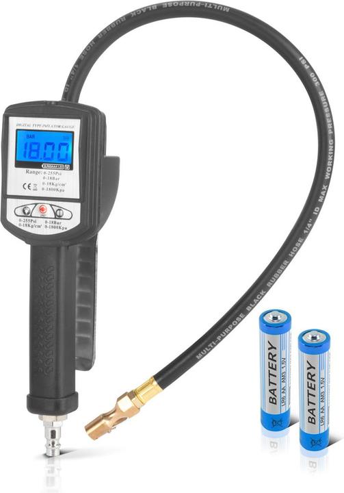 Actual product image Stahlwerk Digital compressed air tyre inflation gun DRP-18 ST Measuring range 0-18 bar