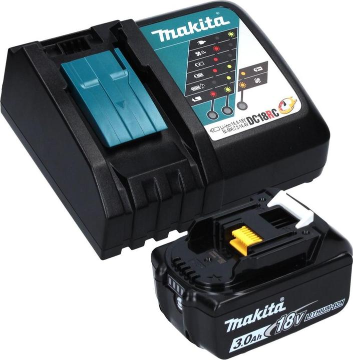 Actual product image Makita DUM 604 RF1X Battery grass shears 18 V with grass and shrub shear blade + 1x battery 3.0 Ah + (Cordless hedgecutters)