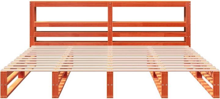 Image du produit VidaXL Lit en bois massif Lit en bois Lit palette avec tête de lit 180x200cm pin (180 x 200 cm)