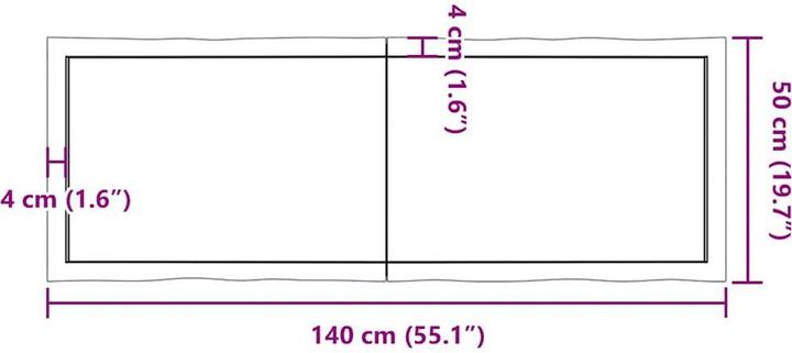 Actual product image VidaXL Aneta (140 x 4 x 50 cm)