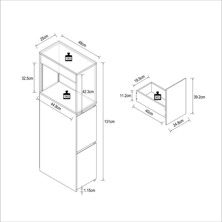 Image du produit VCM Tasalo (25 x 48 x 131 cm)
