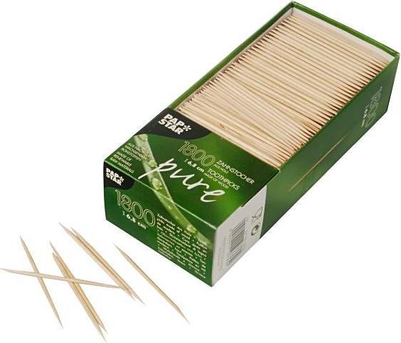 Image du produit Papstar Cure-dents Pure 1800 pièces, brun clair (1800 x)