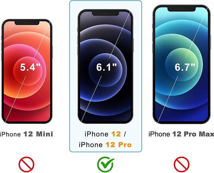 Image du produit Apfelkiste - Panzer Glas Displayschutzfolie mit Montagerahmen (2er Set) (2 pièce(s), Apple iPhone 12, Apple iPhone 12 Pro)