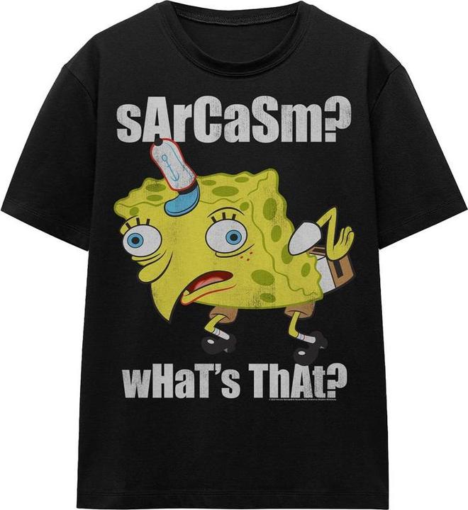 Immagine prodotto Spongebob Squarepants Sarcasm Meme Maglietta Adulto Unisex (L)