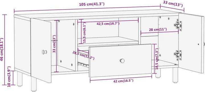 Image du produit VidaXL Janosch (105 x 33 x 46 cm)