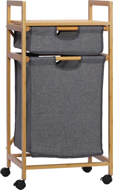 Produktbild Homcom Wäschekorb mit Rollen (42 l)