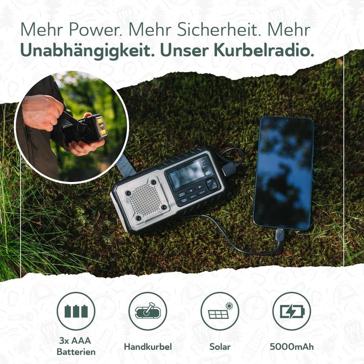 Image du produit Acta Berg Notfallradio mit Kurbel & Solar (DAB+ DAB)