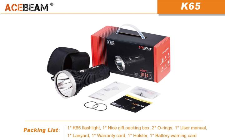 Produktbild AceBeam K65 6200 Lumen LED Taschenlampe