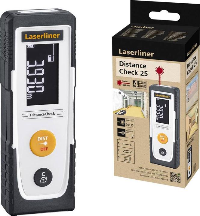 Immagine prodotto Laserliner DistanceCheck telemetro laser 25 m (25 m, 650 nm)