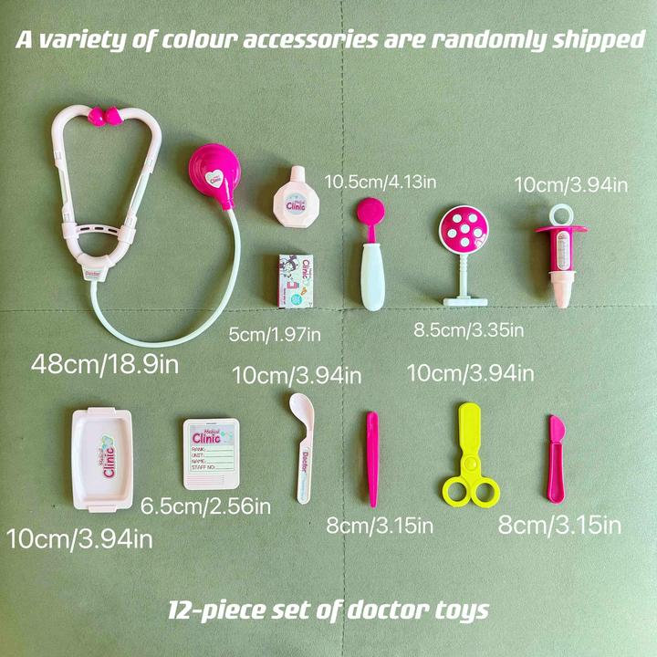 Actual product image Activity Board 12pcs/set pretend play, children's toy doctor set, simulation medical equipment, paediatrician