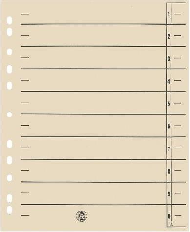 Image du produit Niceday Intercalaires Office Depot A4 Surdimensionné Chamois 1 à 10