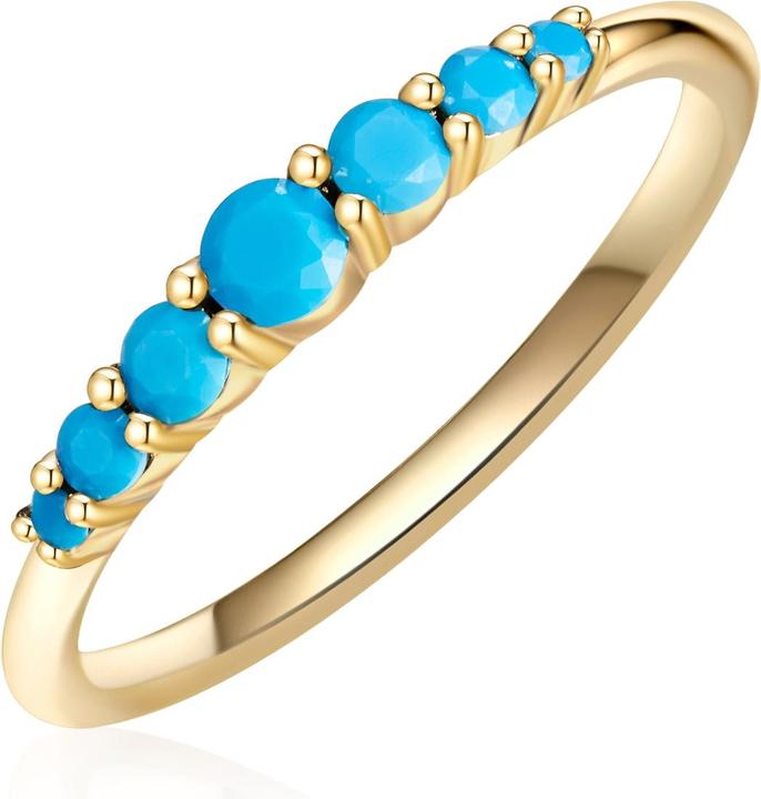 Produktbild Glanzstücke München Damen Sterling Silber Türkis (rek.) gelbgold - 28693 (50, 925 Silber)