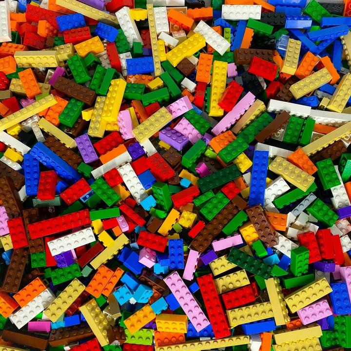 Immagine prodotto LEGO Mattoni alti colori misti - 1200 gr. - circa 750 pezzi - Miscela di mattoni base colorati - NOVITÀ (Accessori LEGO)