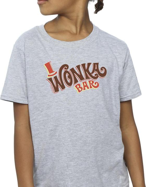Immagine prodotto Willy Wonka & the Chocolate Factory Bar Logo Maglietta Ragazze (140, 146)