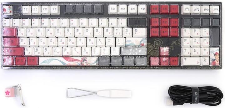 Immagine prodotto Varmilo VEA108 Tastiera da gioco Beijing Opera, MX-Brown, LED bianco - Layout USA (US, Cablato)