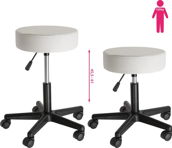Image du produit tectake Tabouret à roulettes