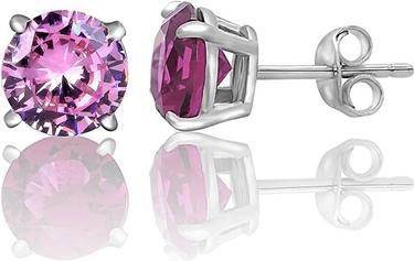 Produktbild Moiss Popular stud earrings with pink zirconia E0001160 - Diameter: 0.7 cm