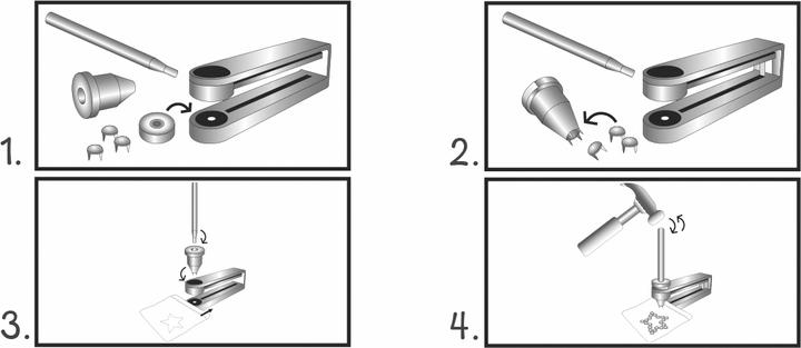 Actual product image Stafil Rivet tool Applicator for rivets with ø 6.7 mm, ideal for fabric, leather and imitation leather