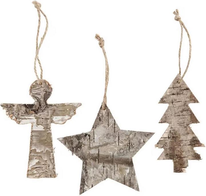 Actual product image Creativ Company Hanger wood bark (3 -part)