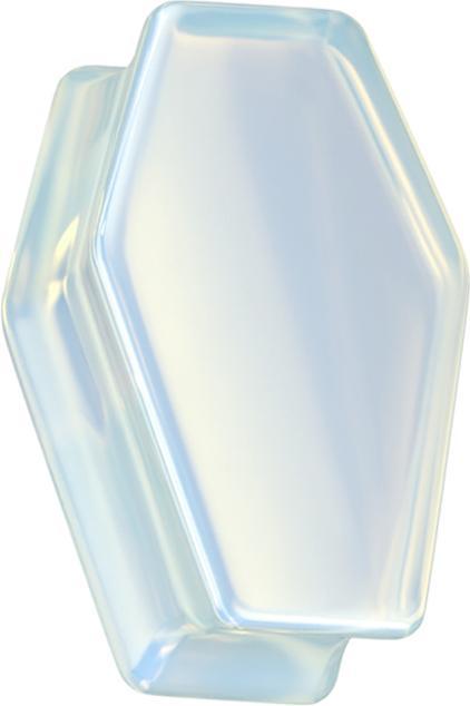 Star Piercing Flared Plug Sarg aus Opalite Stein (ohne Messing, Mineralisch)