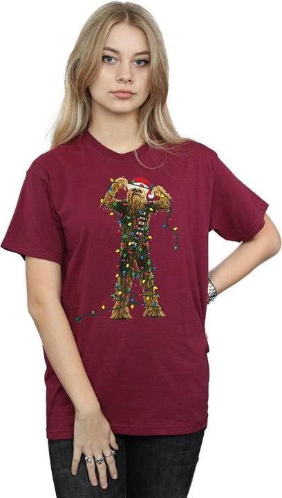 Immagine prodotto Star Wars Chewbacca Christmas Lights Maglietta Ampia Donna (M)