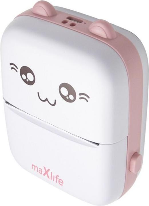 Produktbild Maxlife Bluetooth Thermodrucker MXTP-100 rosa (Schwarz-Weiss)