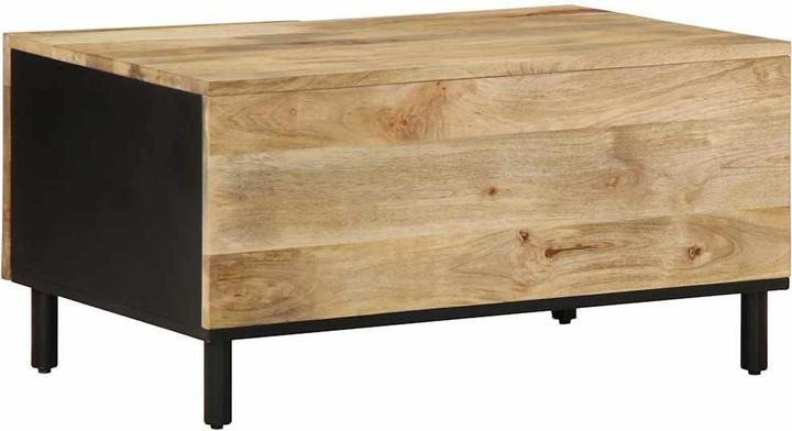Immagine prodotto VidaXL Tavolino Tavolino da salotto Tavolo Nero Legno di mango grezzo (80 x 50 x 40 cm)