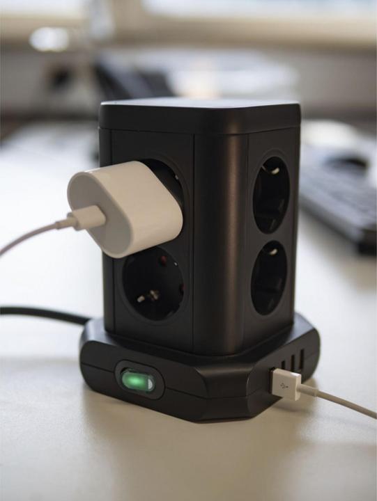 Image du produit Brennenstuhl Tour de prise de courant (8 x, CEE 7/3, USB-A, 2 m)
