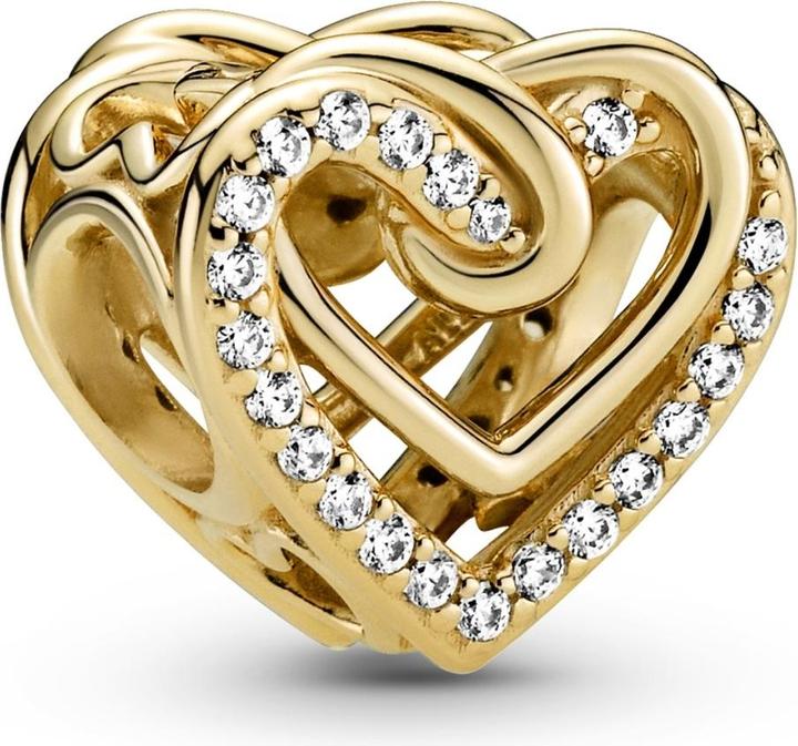 Image du produit Pandora Charm Coeurs entrelacés en or 14k étincelant (Alliage métallique plaqué or)