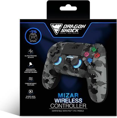 Produktbild DragonShock Controller Mizar Wireless grau camo PS4 (PS4)