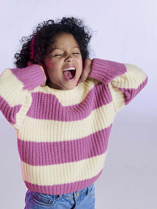 Produktbild Vertbaudet Mädchen Pullover mit breiten Streifen (116)