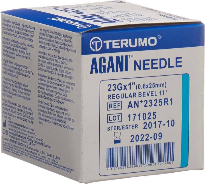 Image du produit Terumo Agani canule jetable 23G 0.6x25mm bleu (100 pcs)