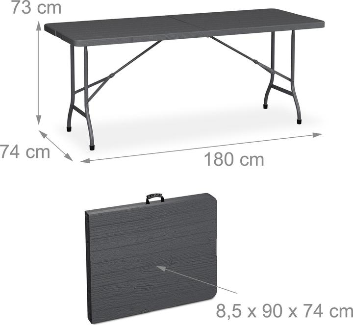 Immagine prodotto Relaxdays Tavolo-da-birreria con-panche (180 cm)