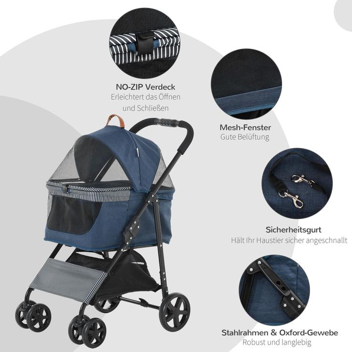 Actual product image PawHut Dog buggy for small dogs (Dog, Foldable, Reflectors)