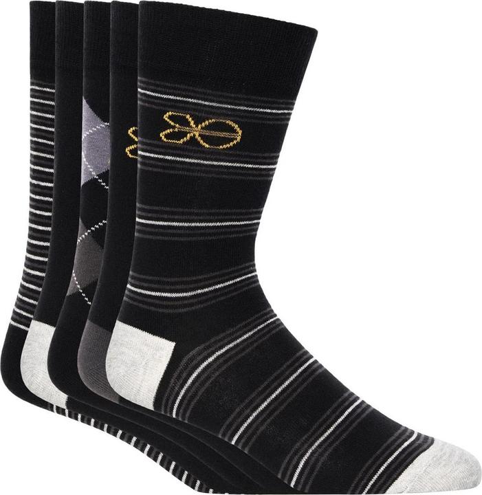 Actual product image Crosshatch Mens Regaline Crew Socks (Pack of 5) (5-pack, One size)