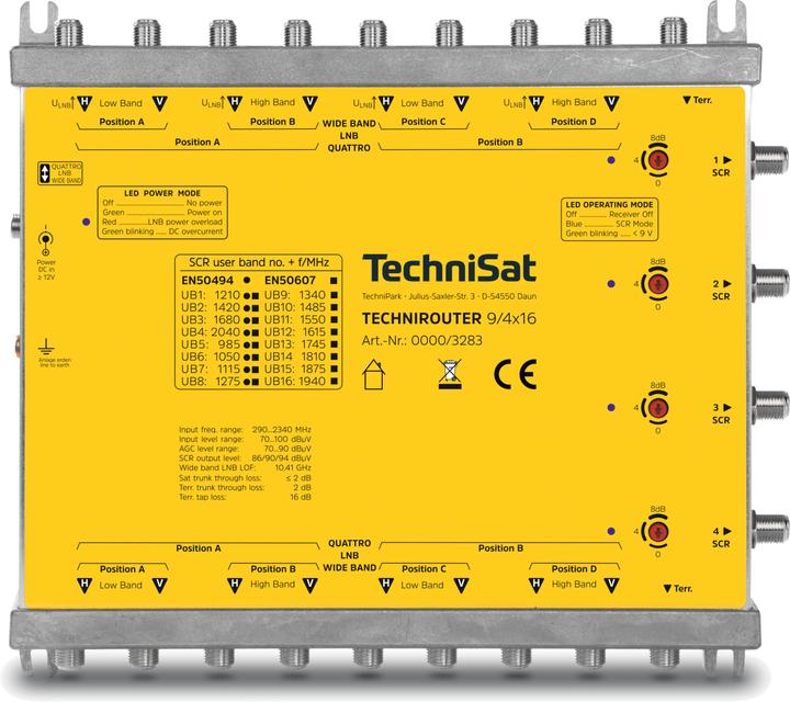 Immagine prodotto TechniSat TechniRouter 9/4x16 (Multiinterruttori)