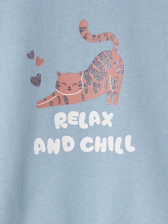 Actual product image Vertbaudet Girls' sweatshirt with animal print (98)